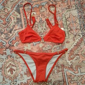 Solid & Striped red small bikini